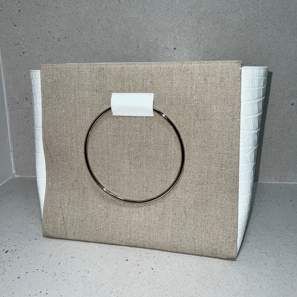 NWT Little Liffner ring canvas and croc-effect leather tote